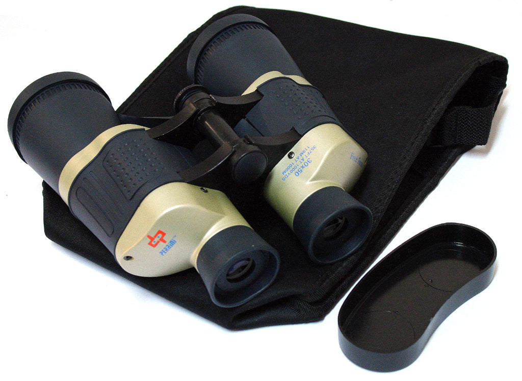 Perrini 30X50 Dark Blue & Tan Free Focus High Definition Binoculars