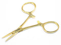 3.5" Gold Locking Hemostat Forceps  Straight Stainless Steel Tool