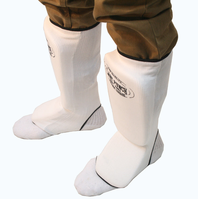MMA White Professional Martial Arts Shin Pads Good Quality S to XL Size
